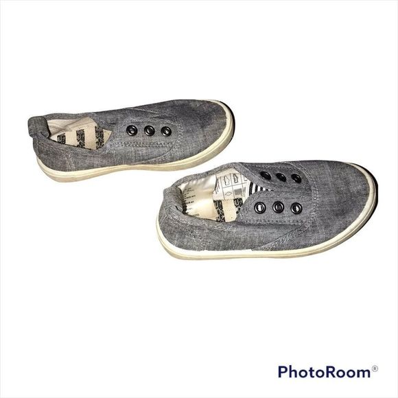 H&M slip on boat shoes blue Jean size 8 toddler - Picture 3 of 6